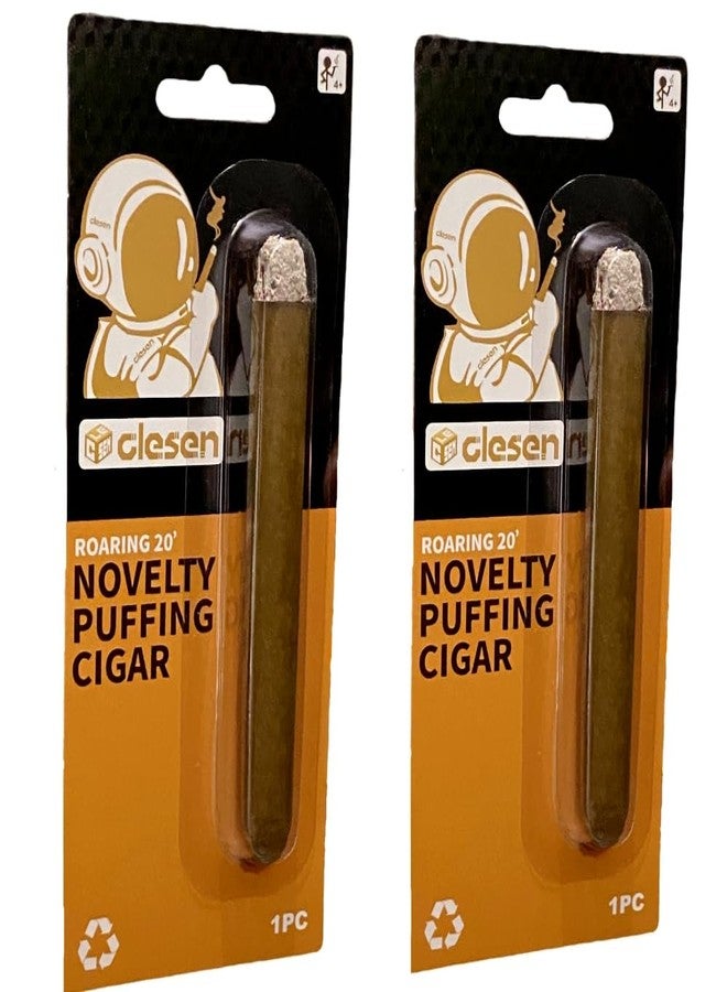 CLESEN Puff Cigar 4.5 Inch(2 Pack),That Blow Smoke,Durable ，Realistic,Ideal for Themed Parties,Prop for Prank, Halloween Costume, Movie, Or Theater Play Tricky Fun Gag Cool Toy, - Image 1